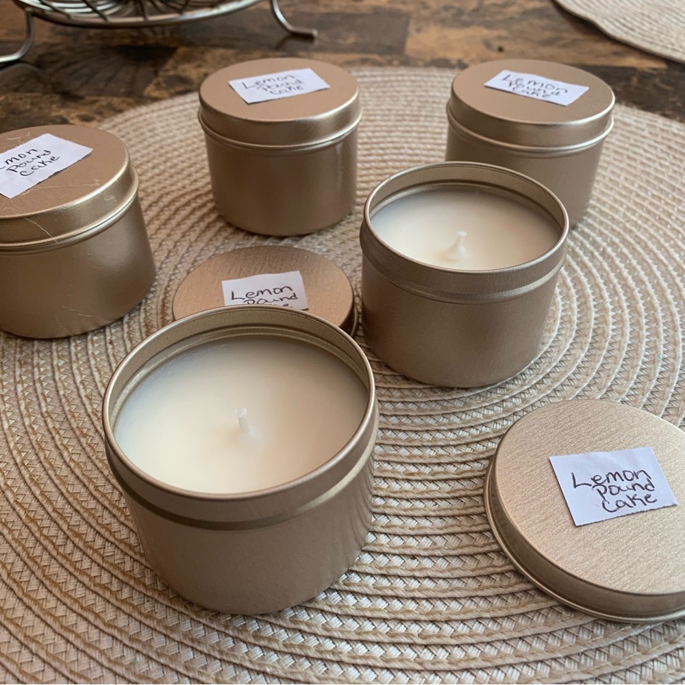 Lemon pound cake candles ￼
